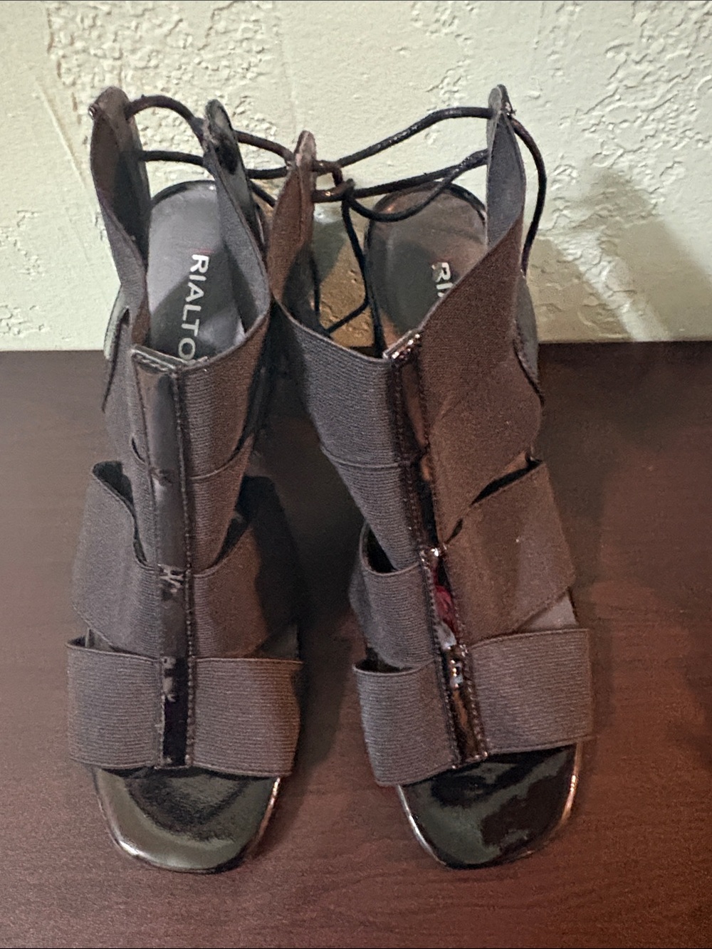Rialto Women's Brown Strappy Slingback Heels